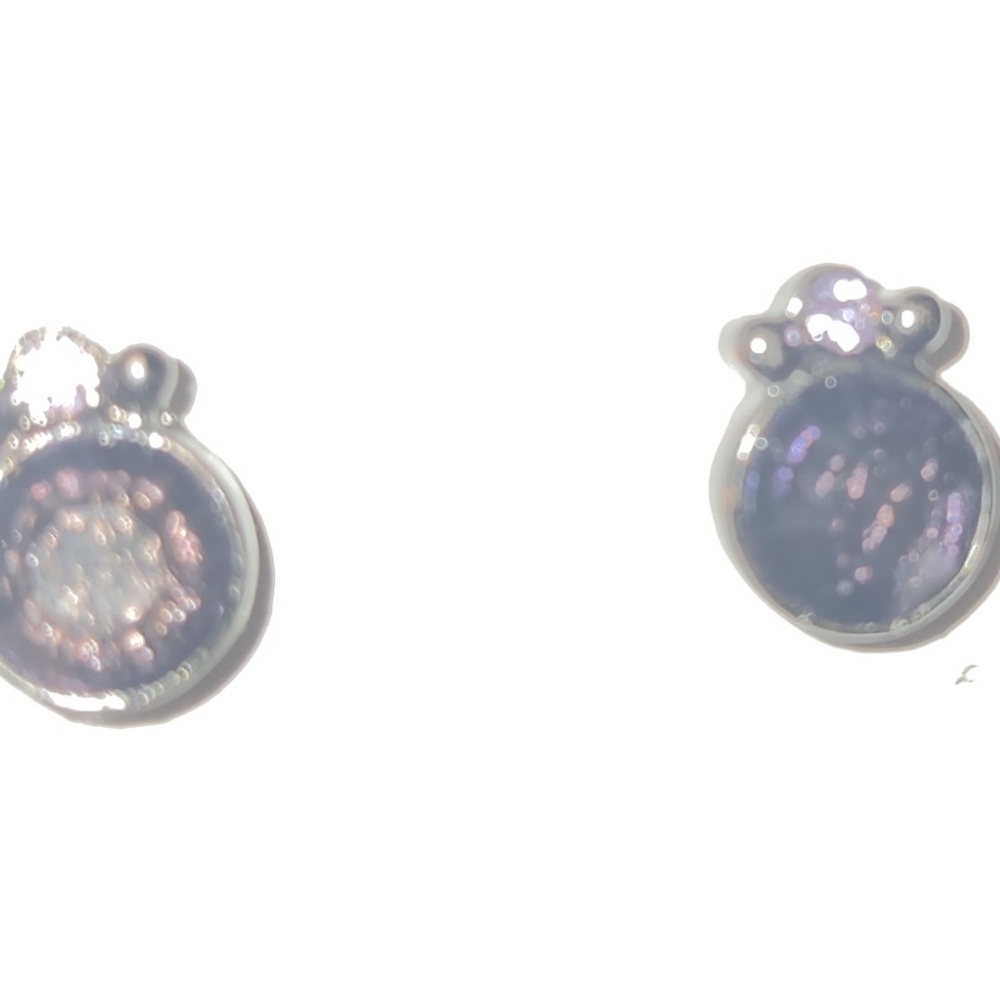 Sterling Silver Purple Amethyst Stud Earrings View 3